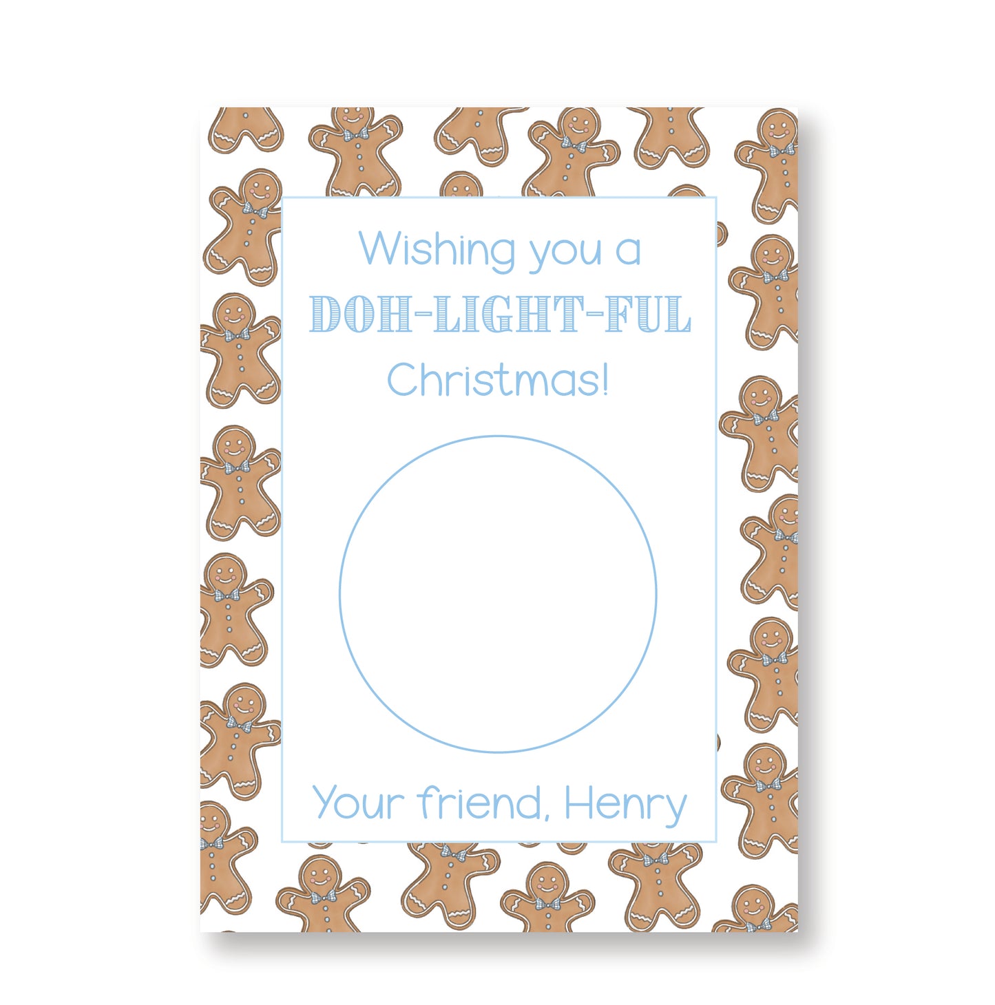 Doh-Light-ful Chrismtas Blue Tag