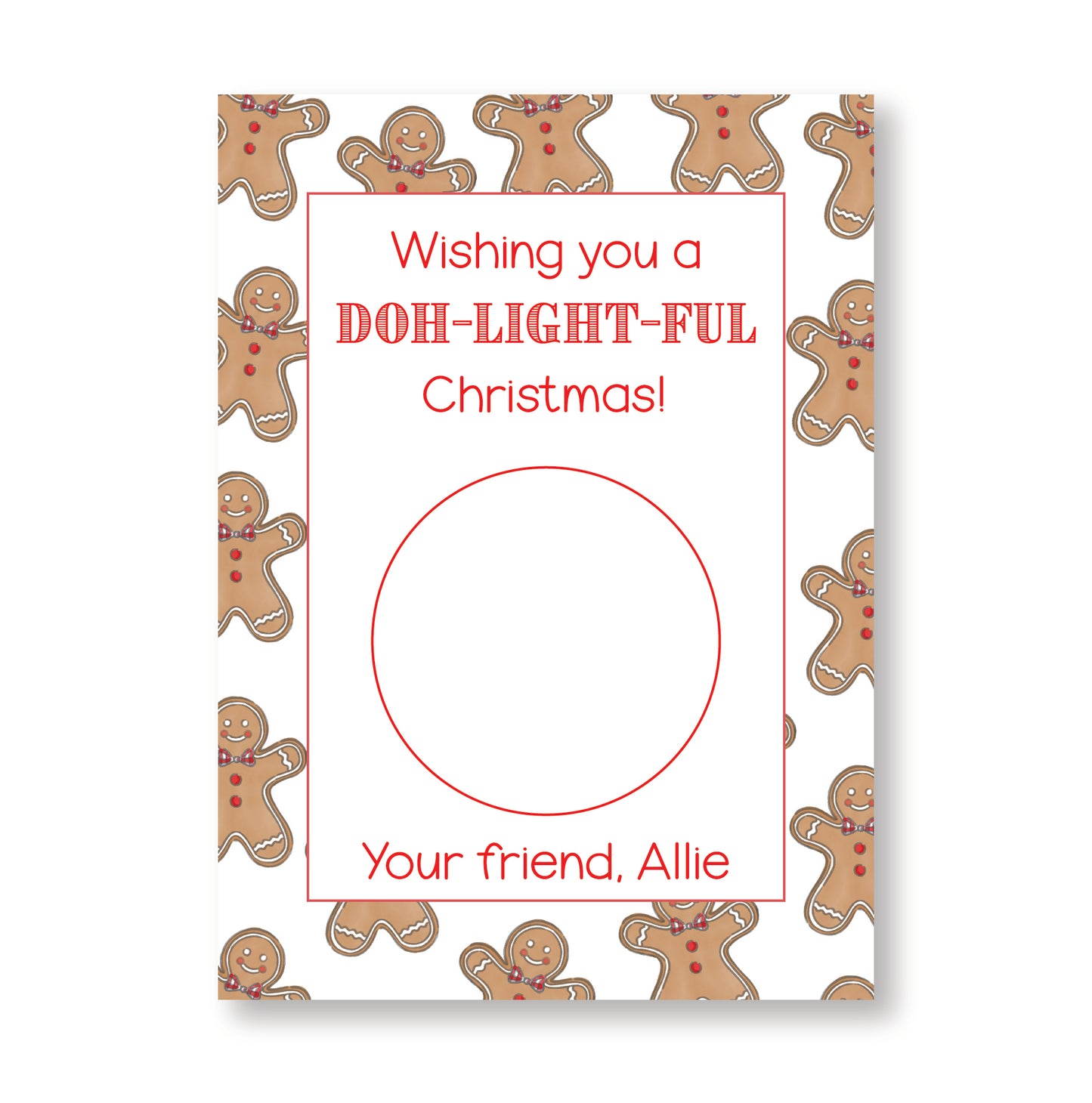 Doh-Light-ful Chrismtas Tag