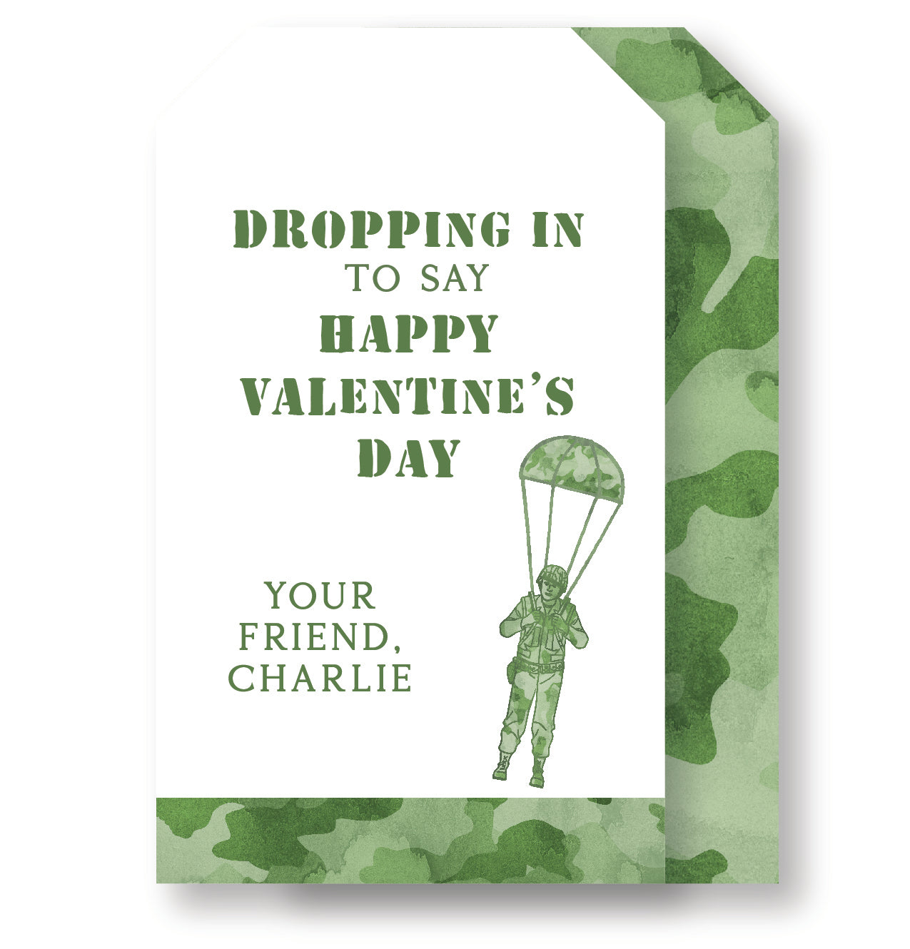 Army Valentine tag