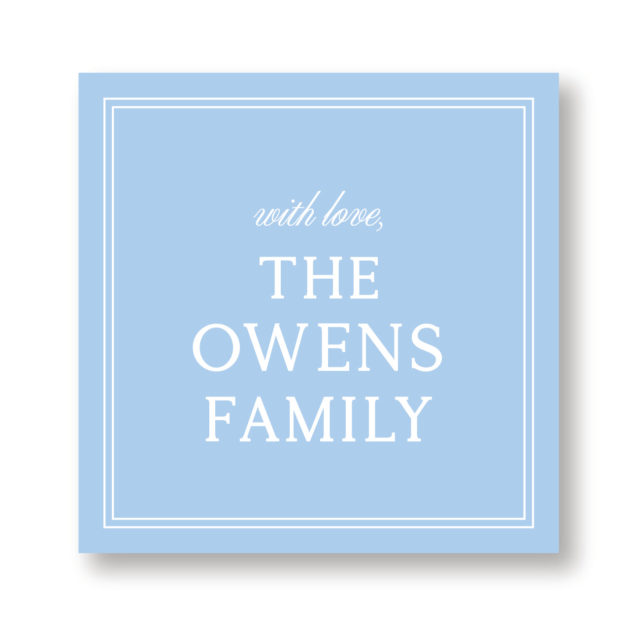 Family Enclosure Card (double lined)