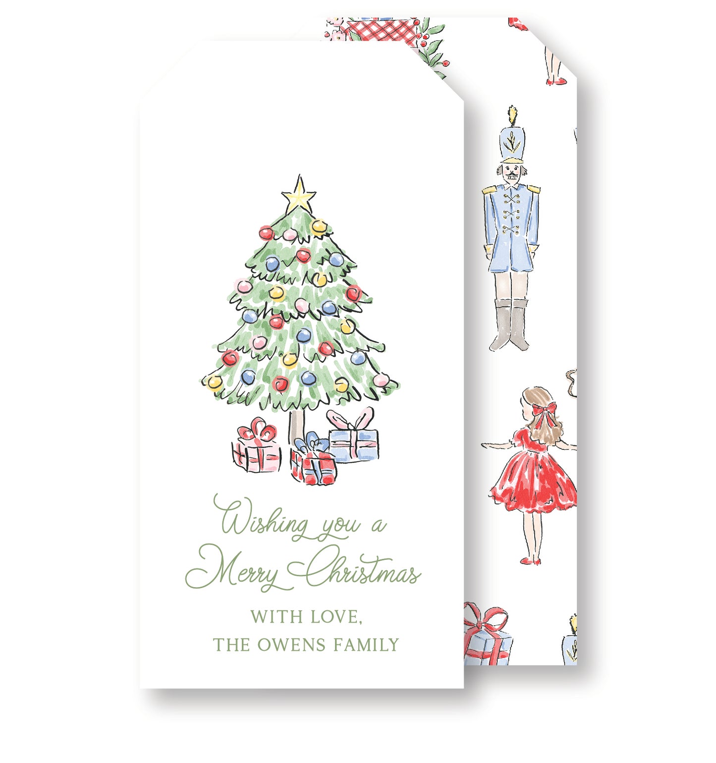 Festive Christmas Tree Gift Tag