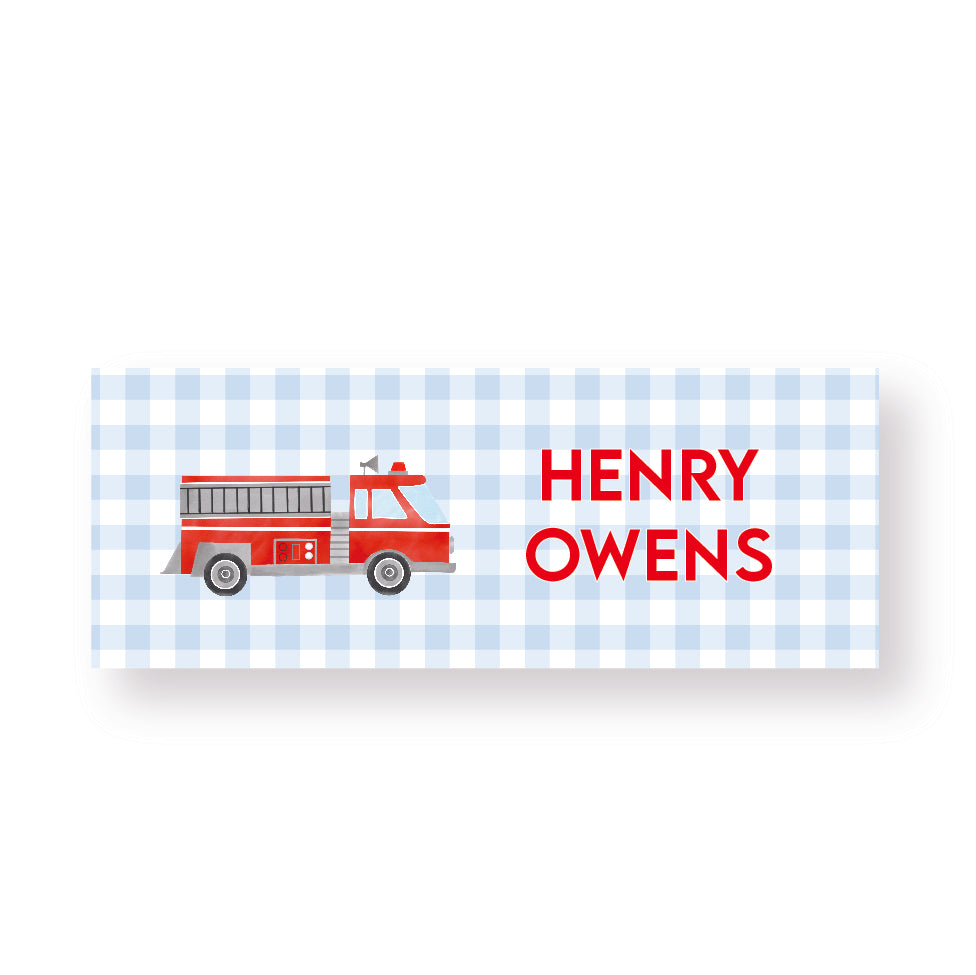 Fire Truck Label Stickers