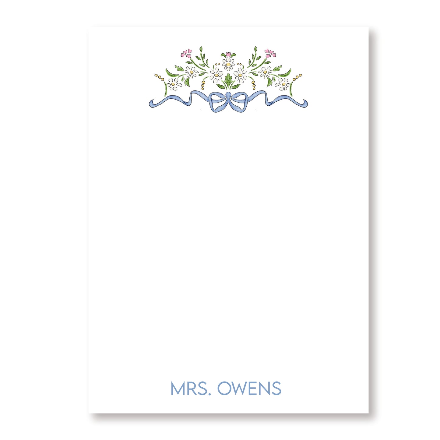 Floral Ribbon Notepad