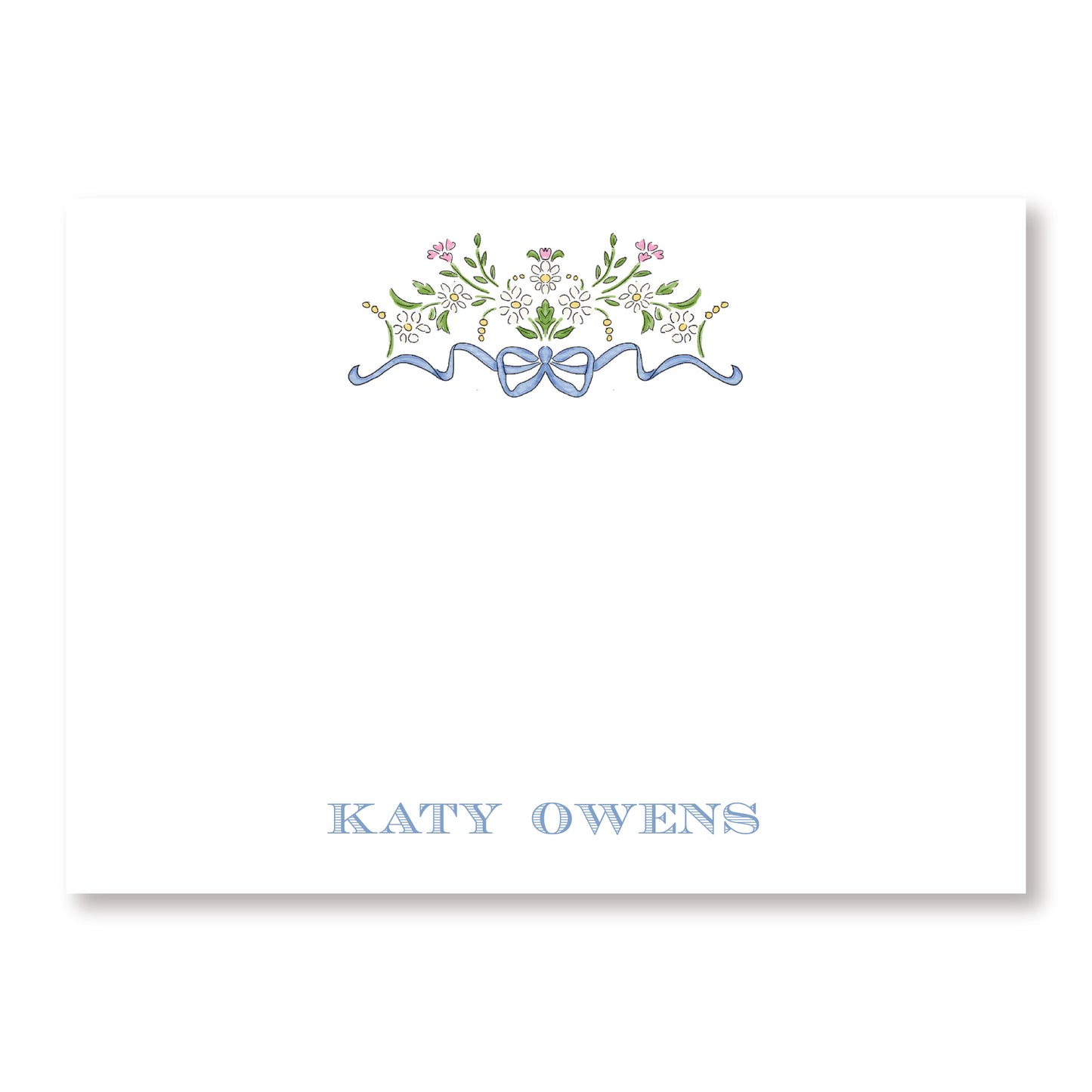 Floral Ribbon Stationery