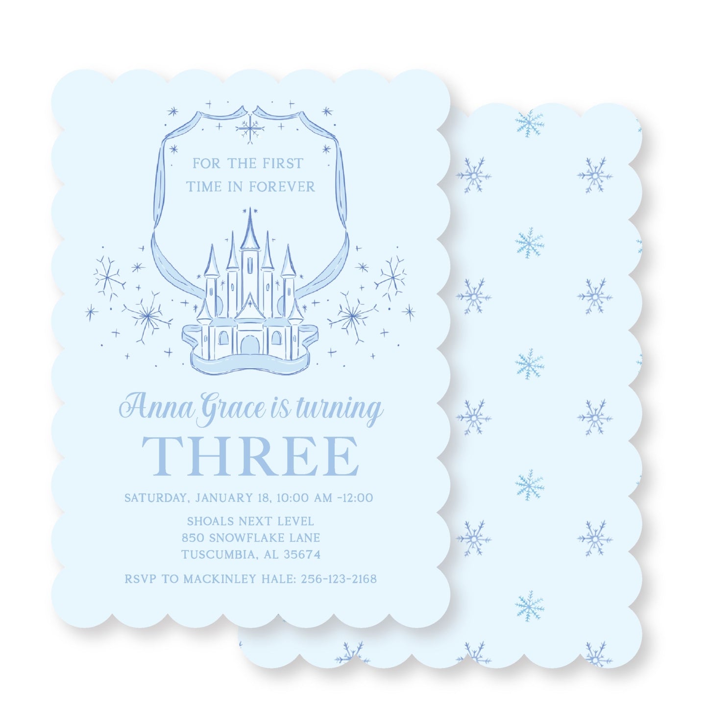 Frozen Invitation/ Snow Castle