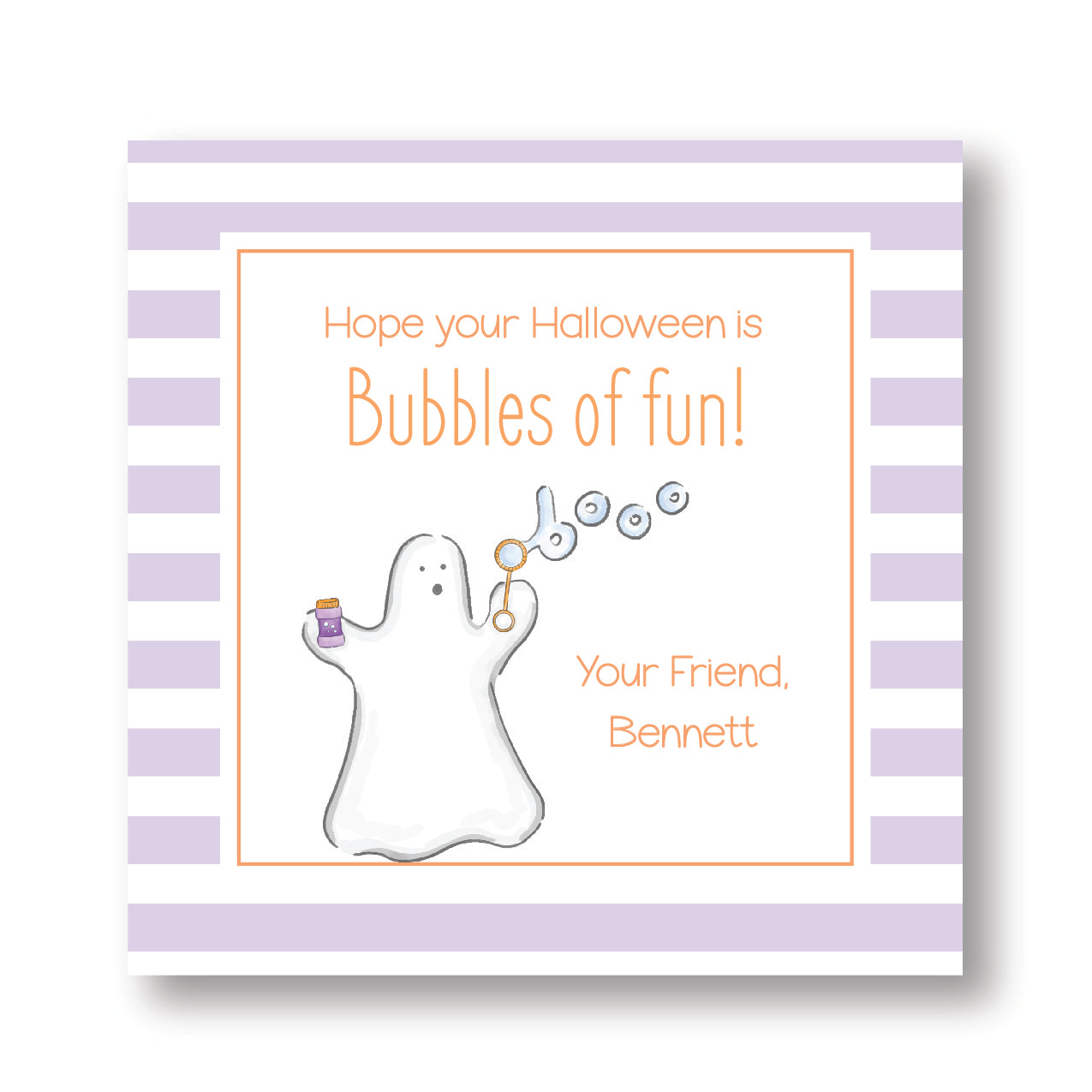 Purple Bubbles Halloween tag