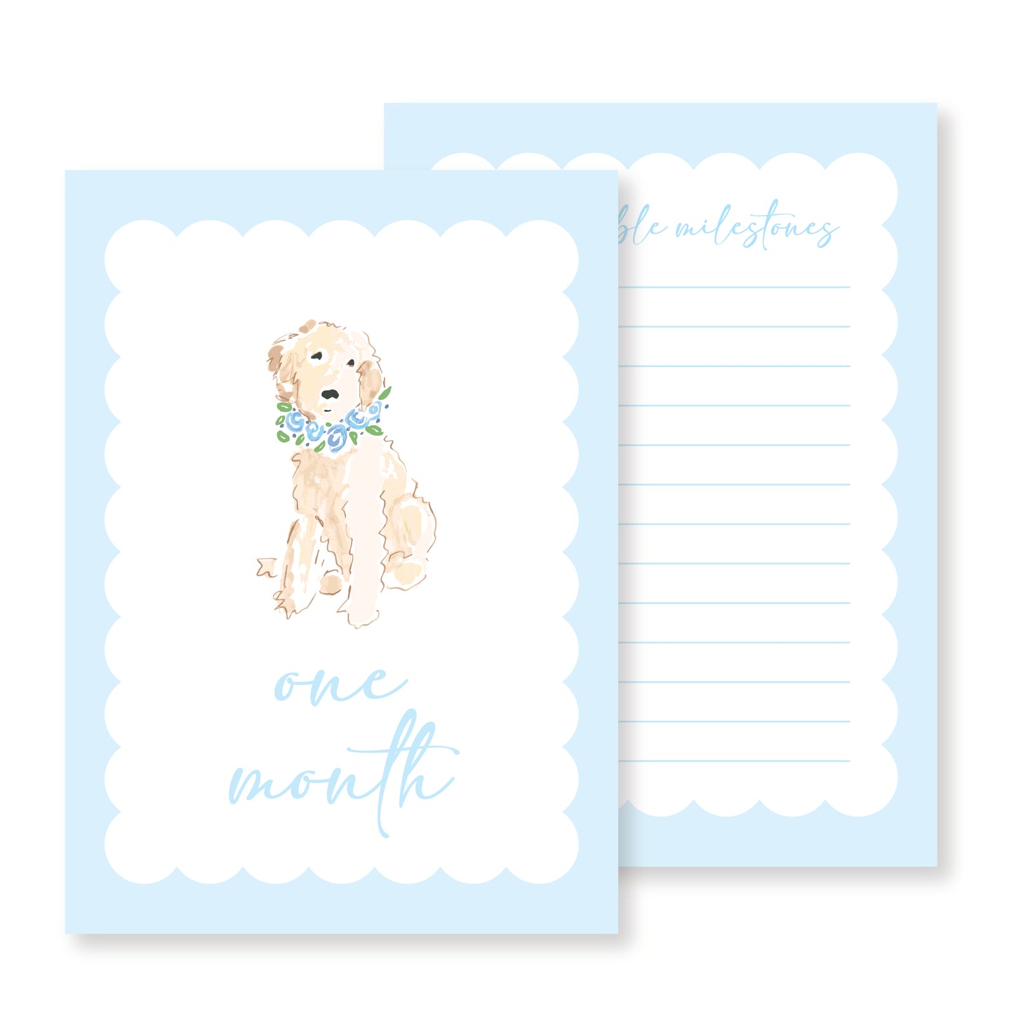 Blue Golden Monthly Milestones