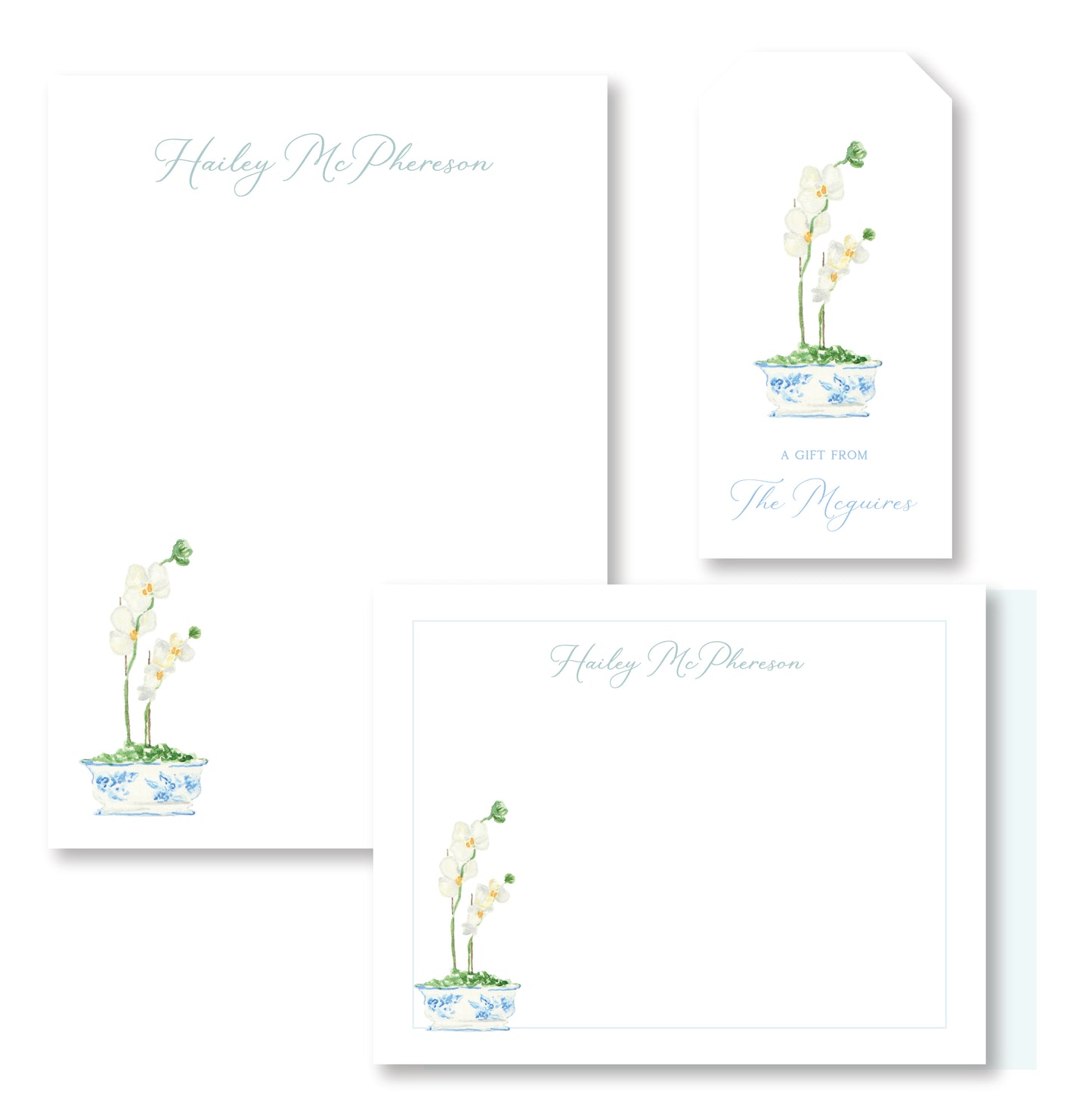 Orchid Grandmillennial Stationery Set
