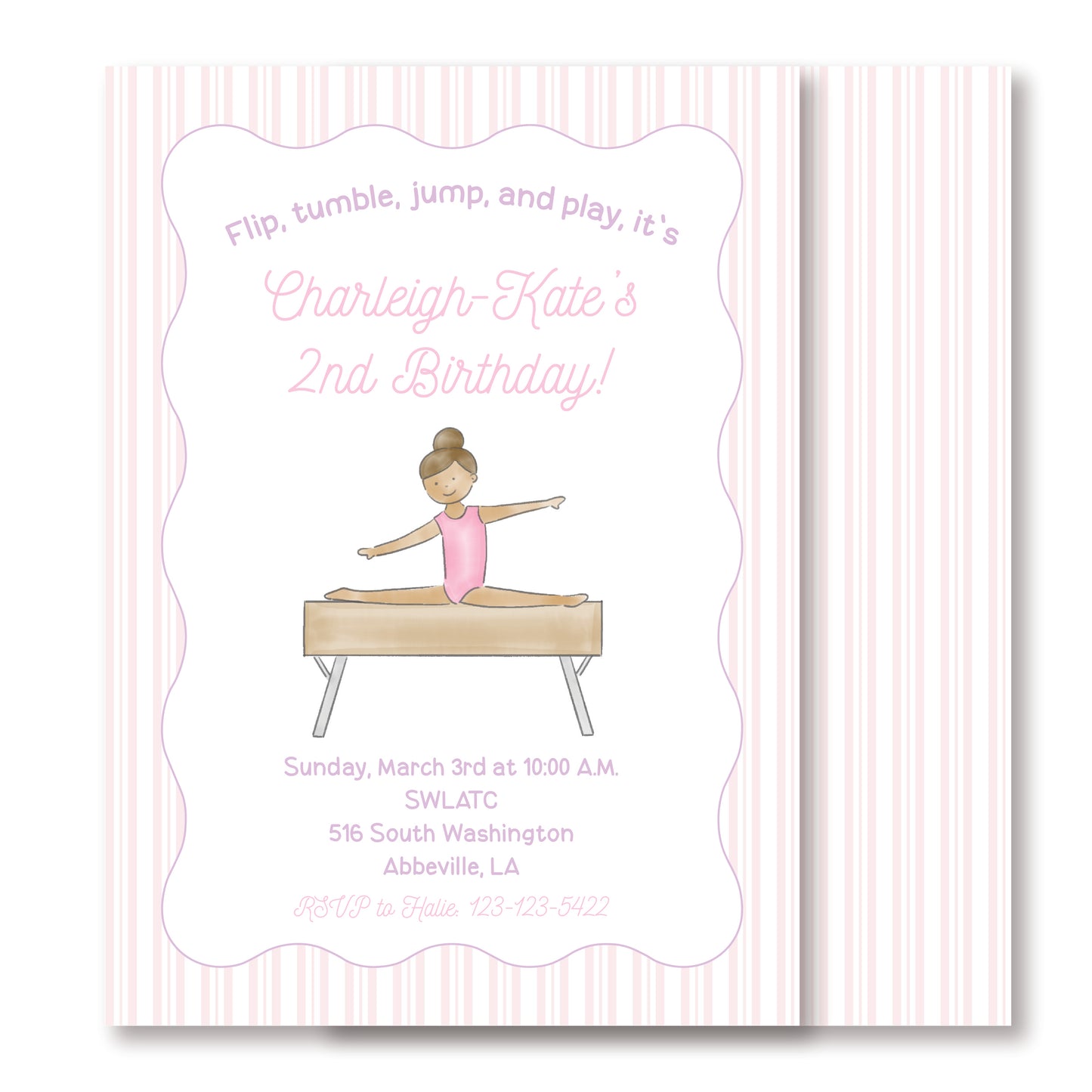 Gymnastics Invitation