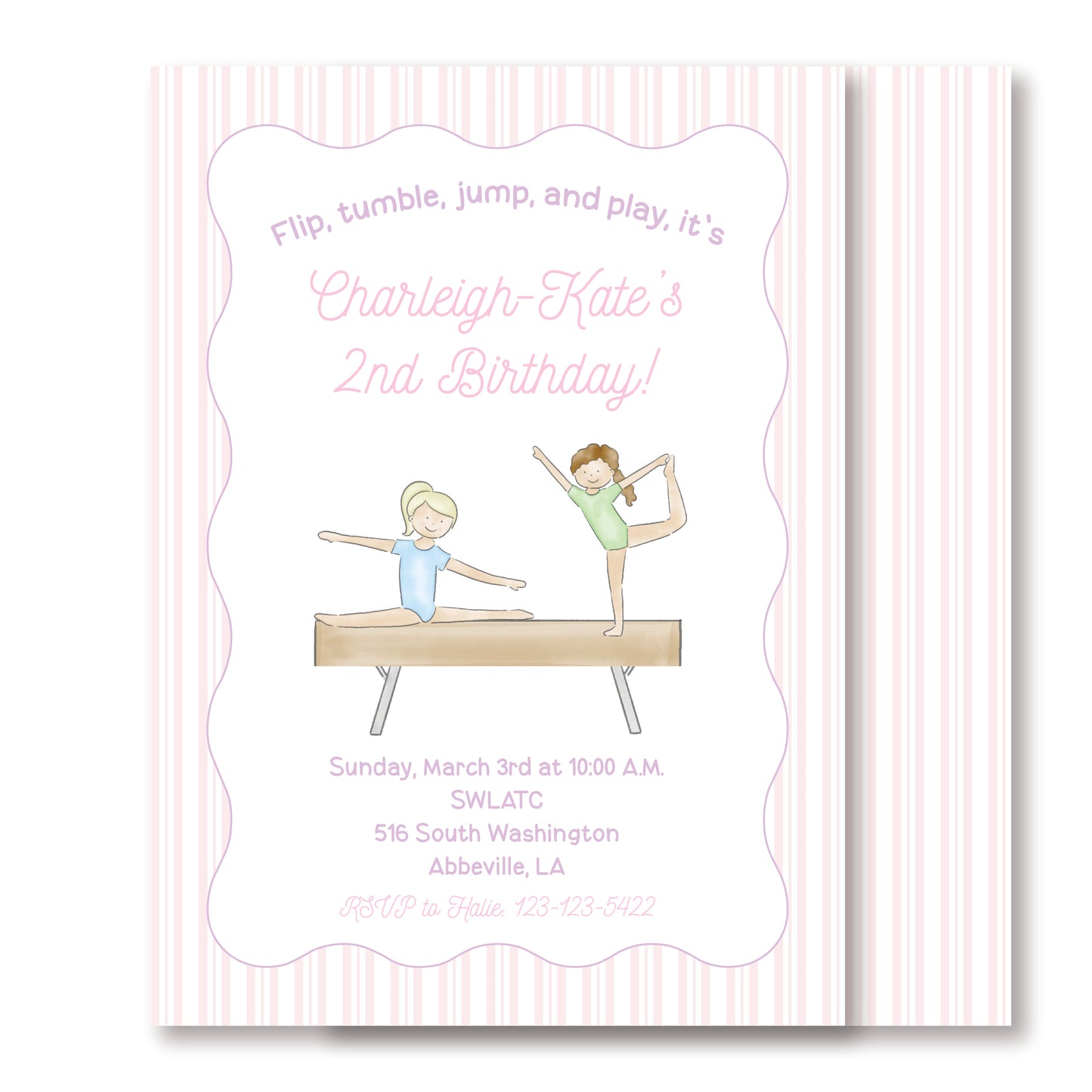 Gymnastics Invitation