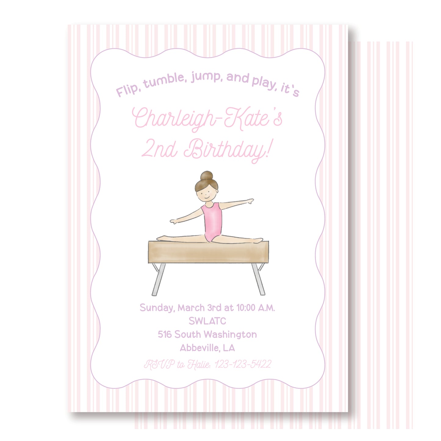 Gymnastics Invitation