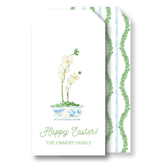 Happy Easter Orchid Tag