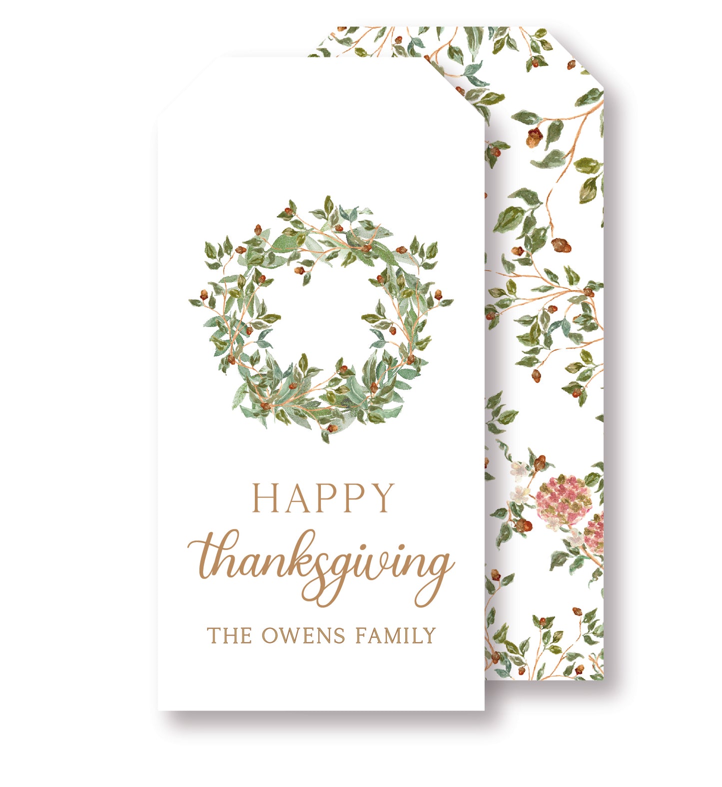 Happy Thanksgiving Wreath Tag
