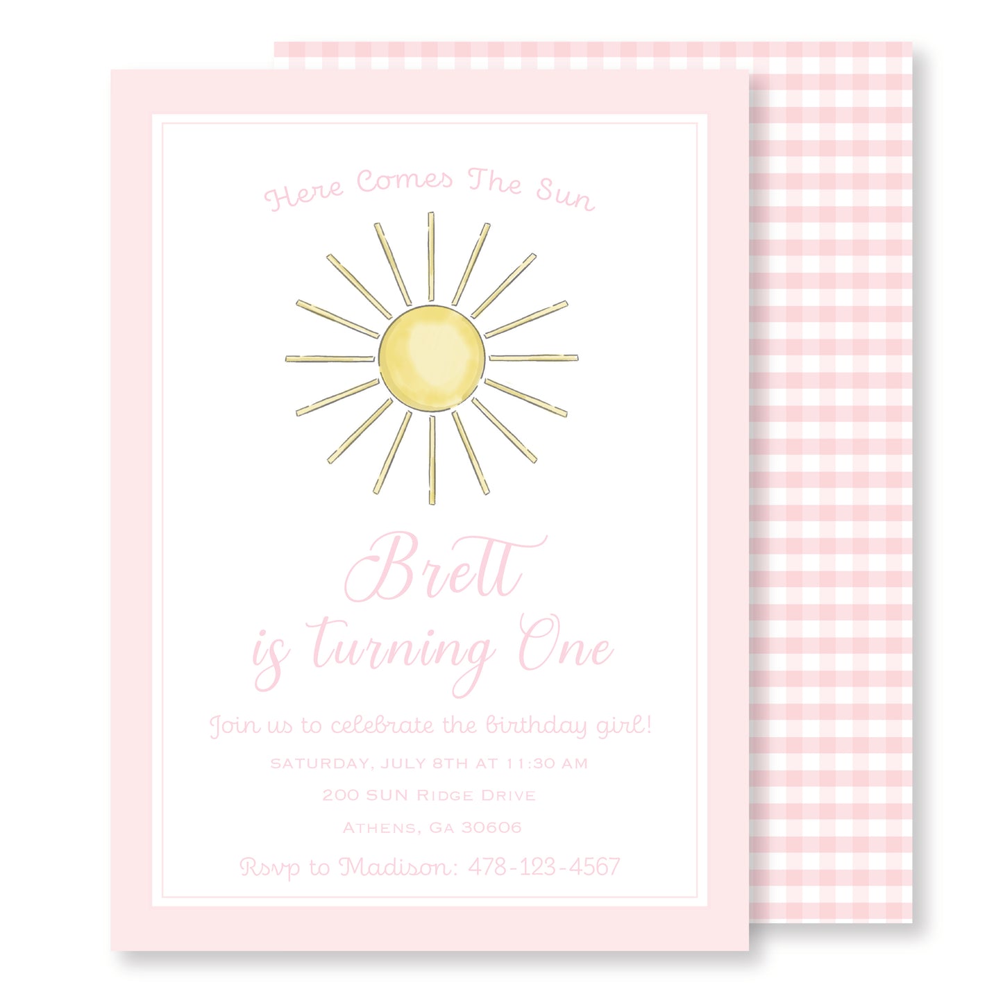 Here Comes the Sun Invitation