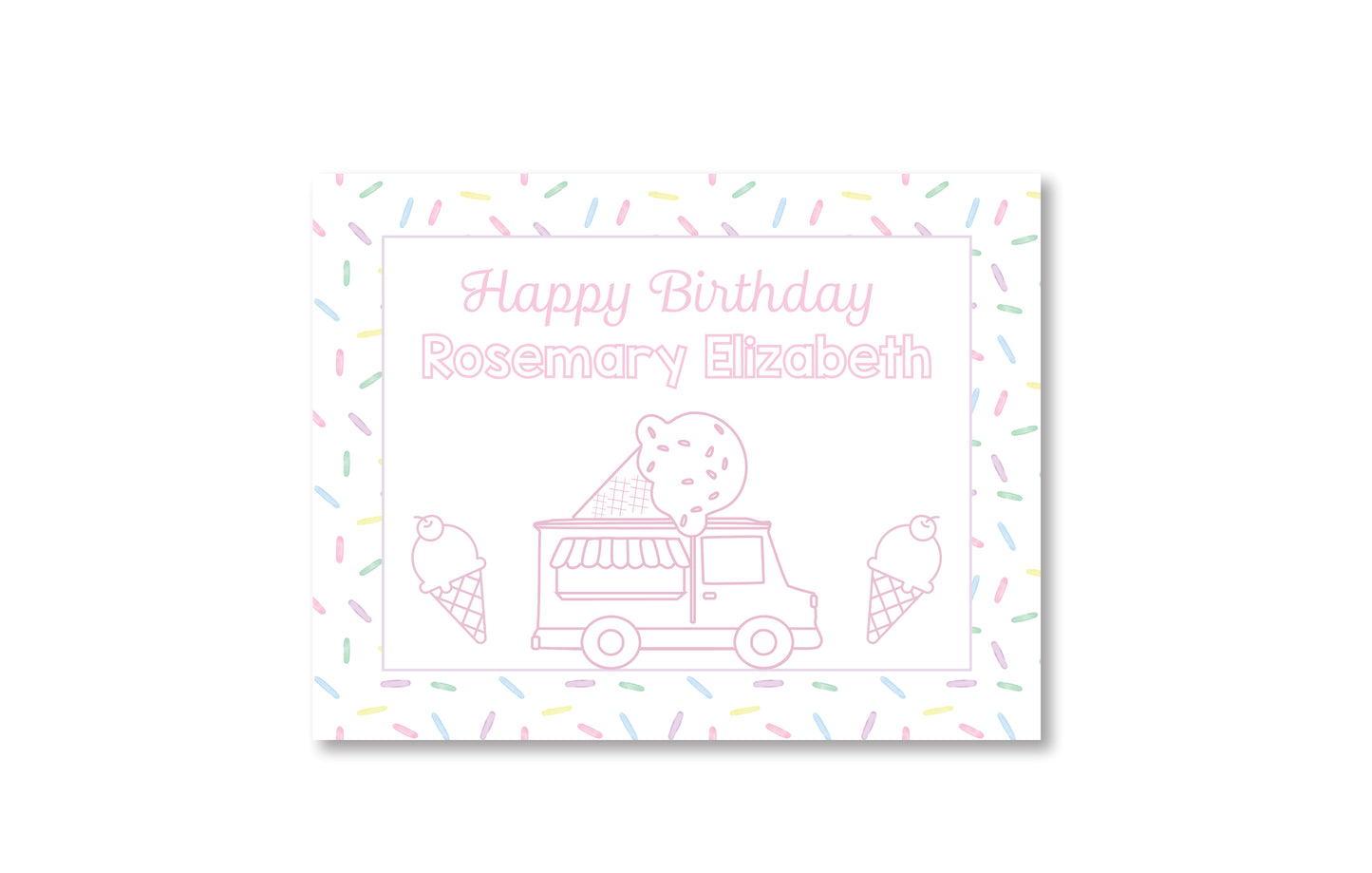 Ice Cream Coloring Sheet