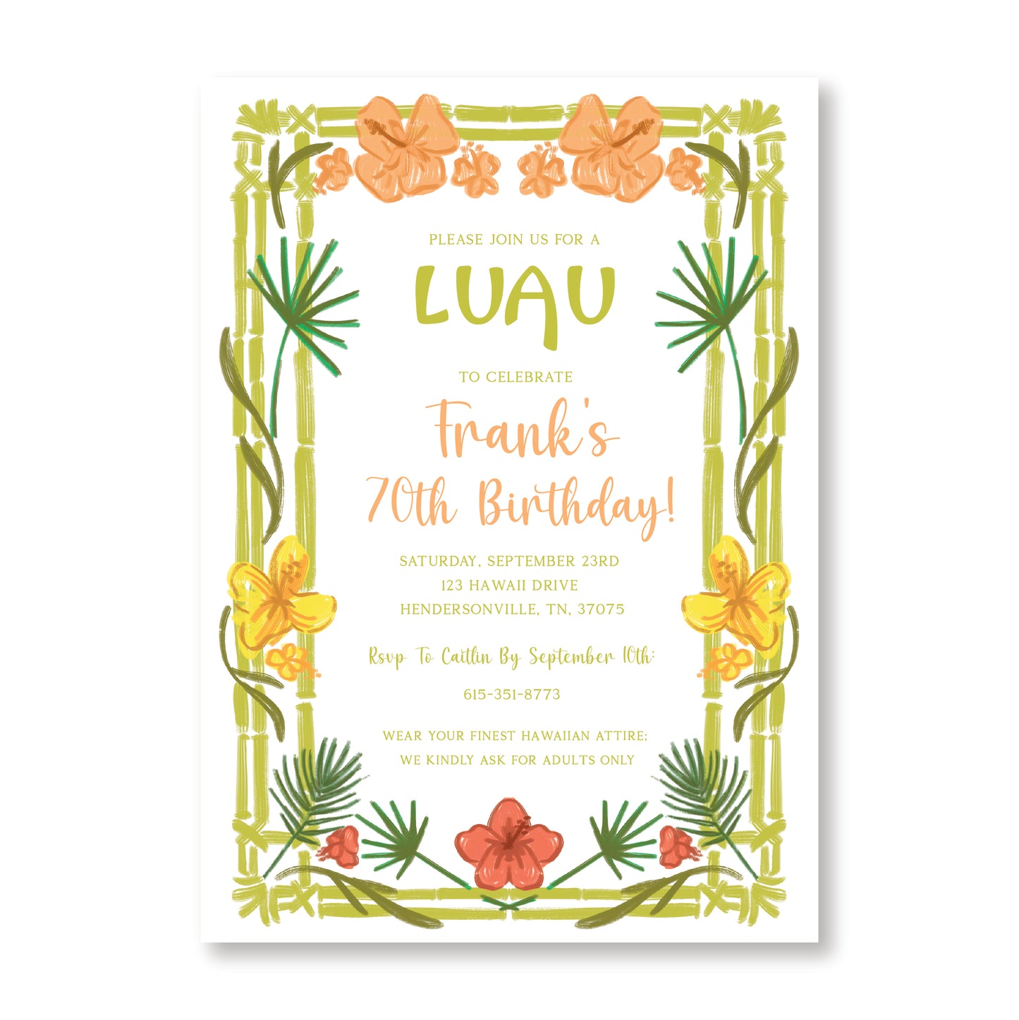 Luau Invitation
