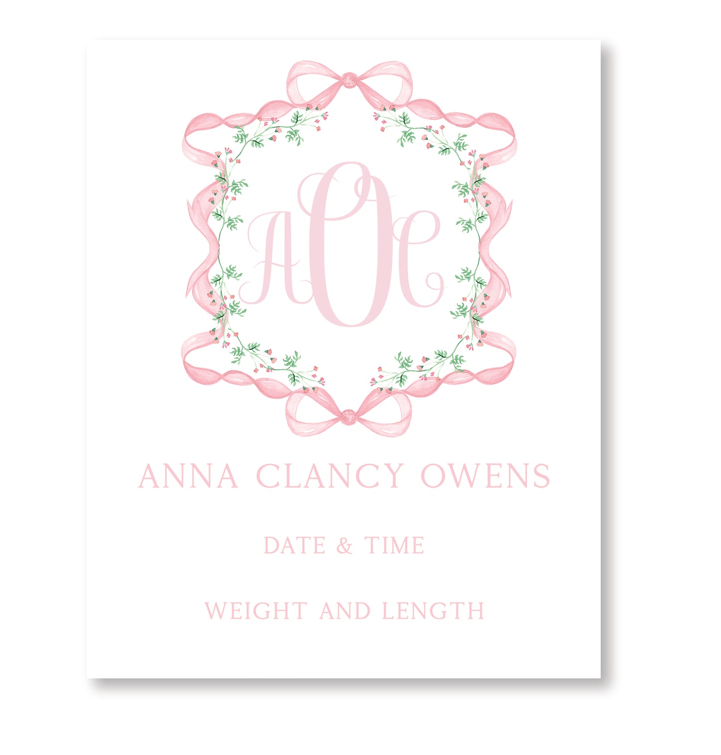 Berry Monogram Crest Hospital Sign