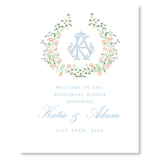 Monogram Wreath Sign