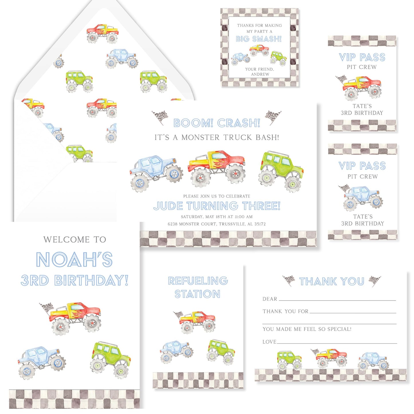 Monster Truck Invitation