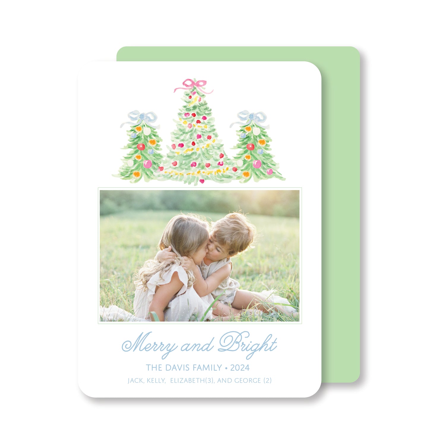 North Pole Trees Christmas Card Photo
