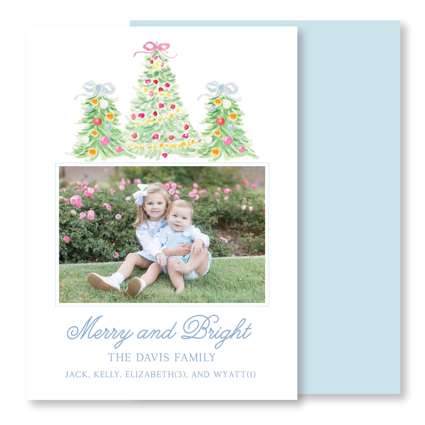 North Pole Trees Christmas Card Photo