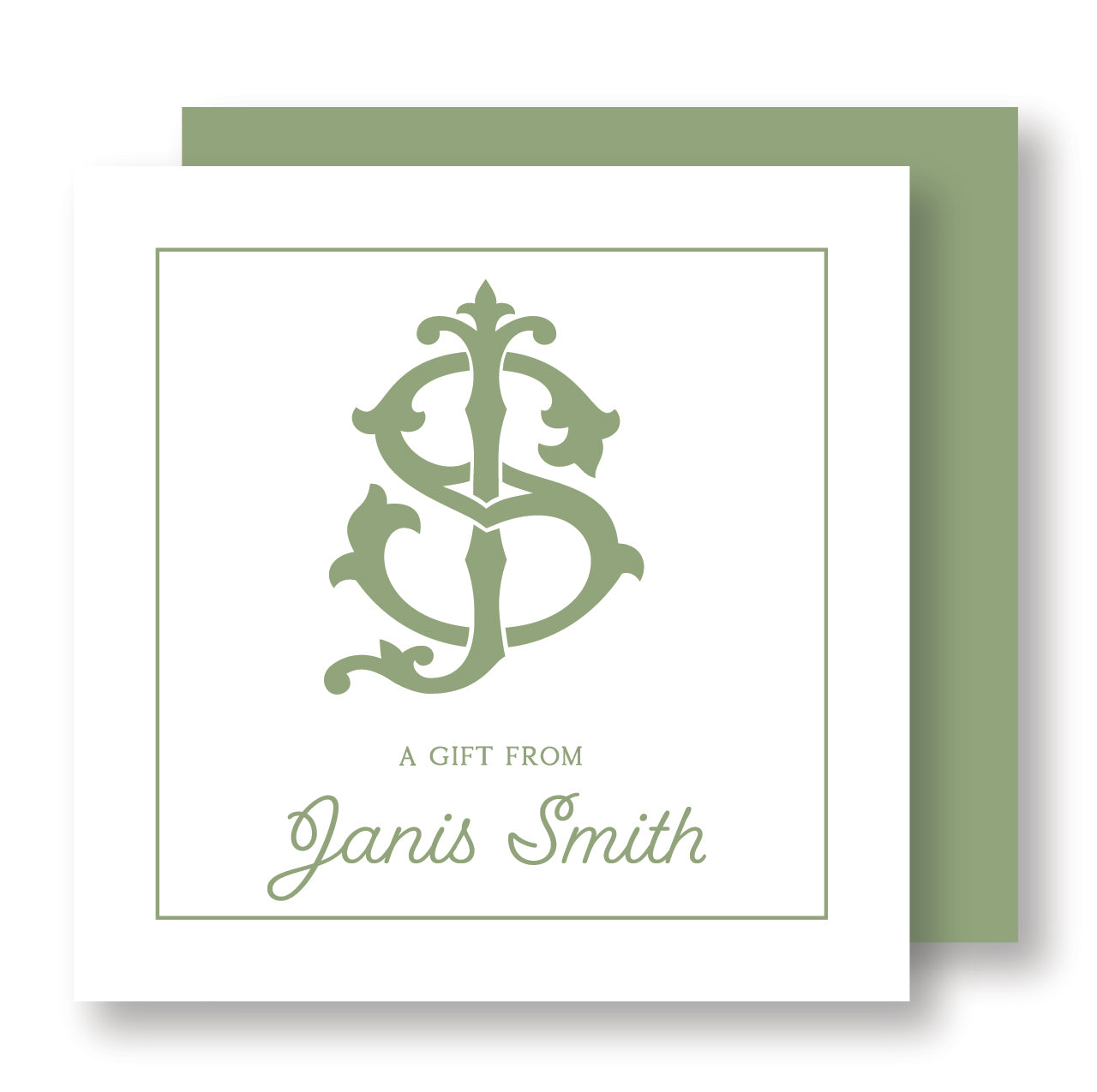 Monogram Chic Enclosure Card