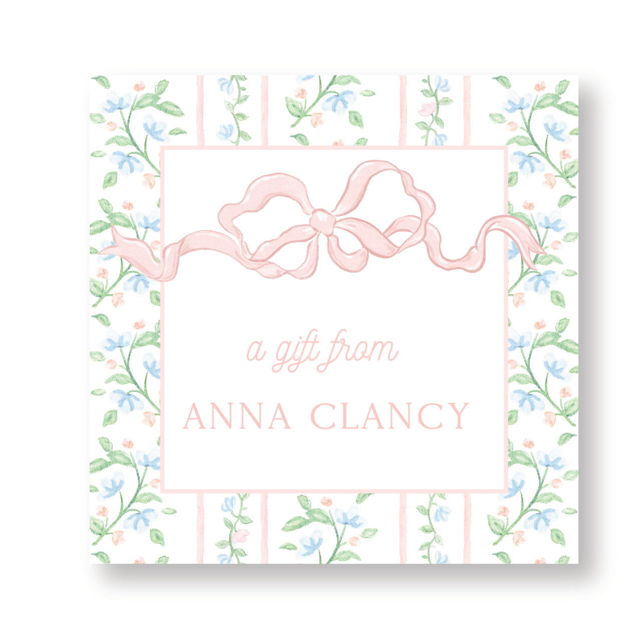 Floral Bow Calling Card