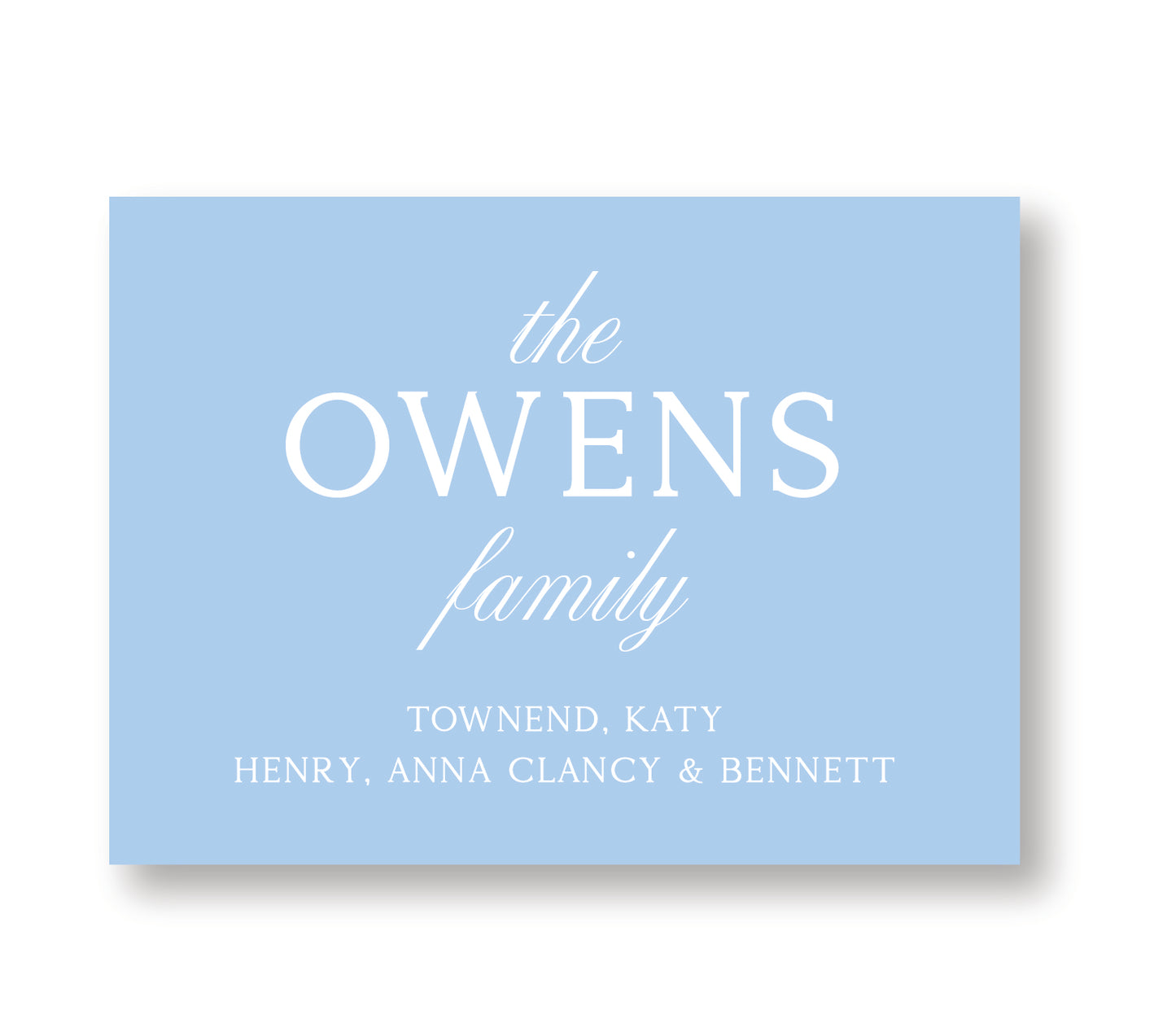 Classic Family Enclosure Card