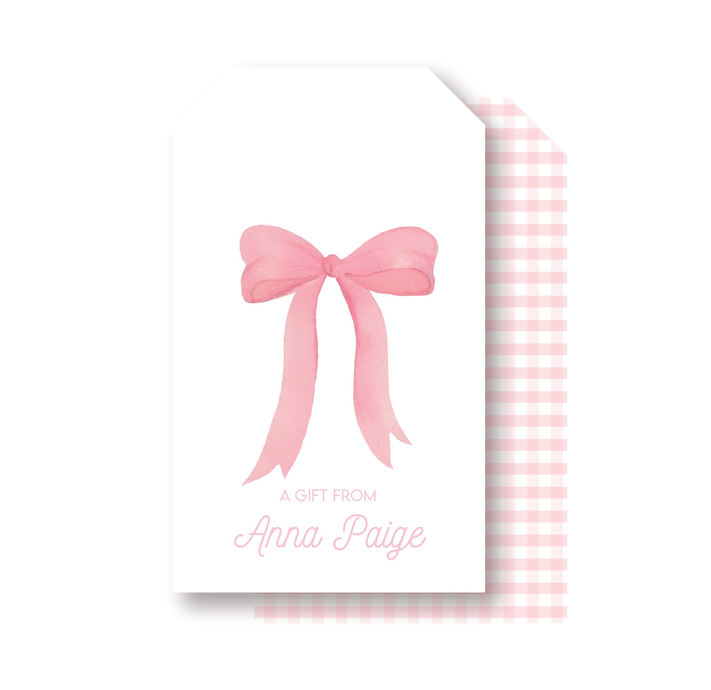 Pink Bow Gift Tags