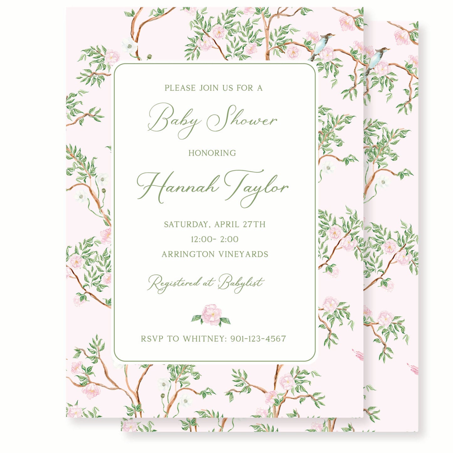 Pink Chinoiserie Baby Shower