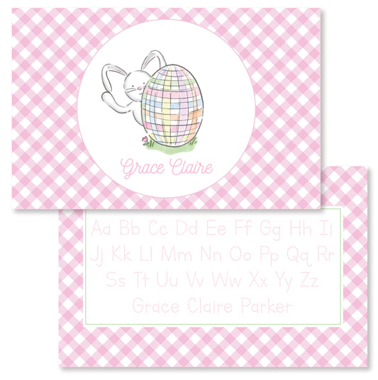 Pink Easter Bunny Placemat