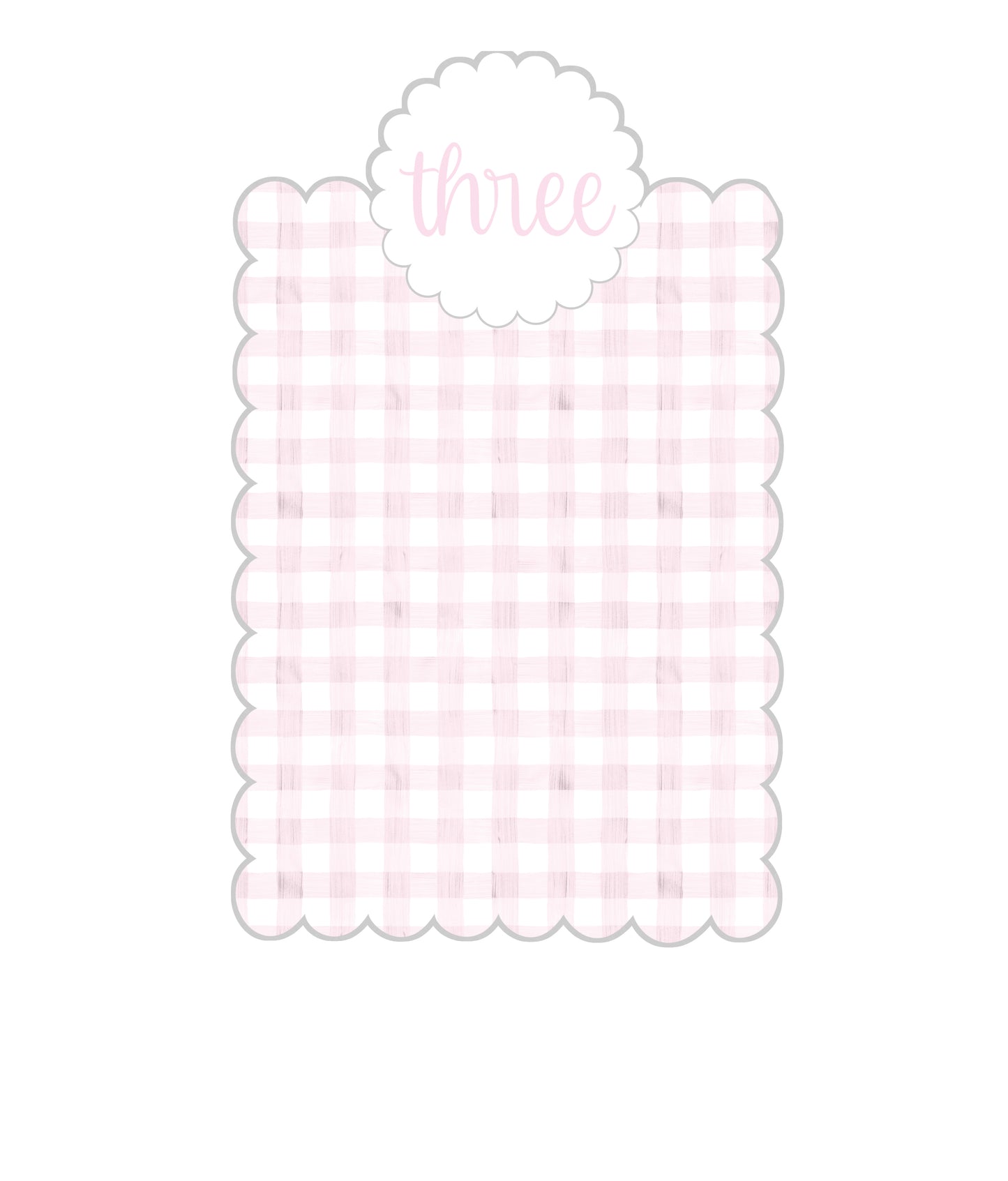 Gingham Monthly Banner
