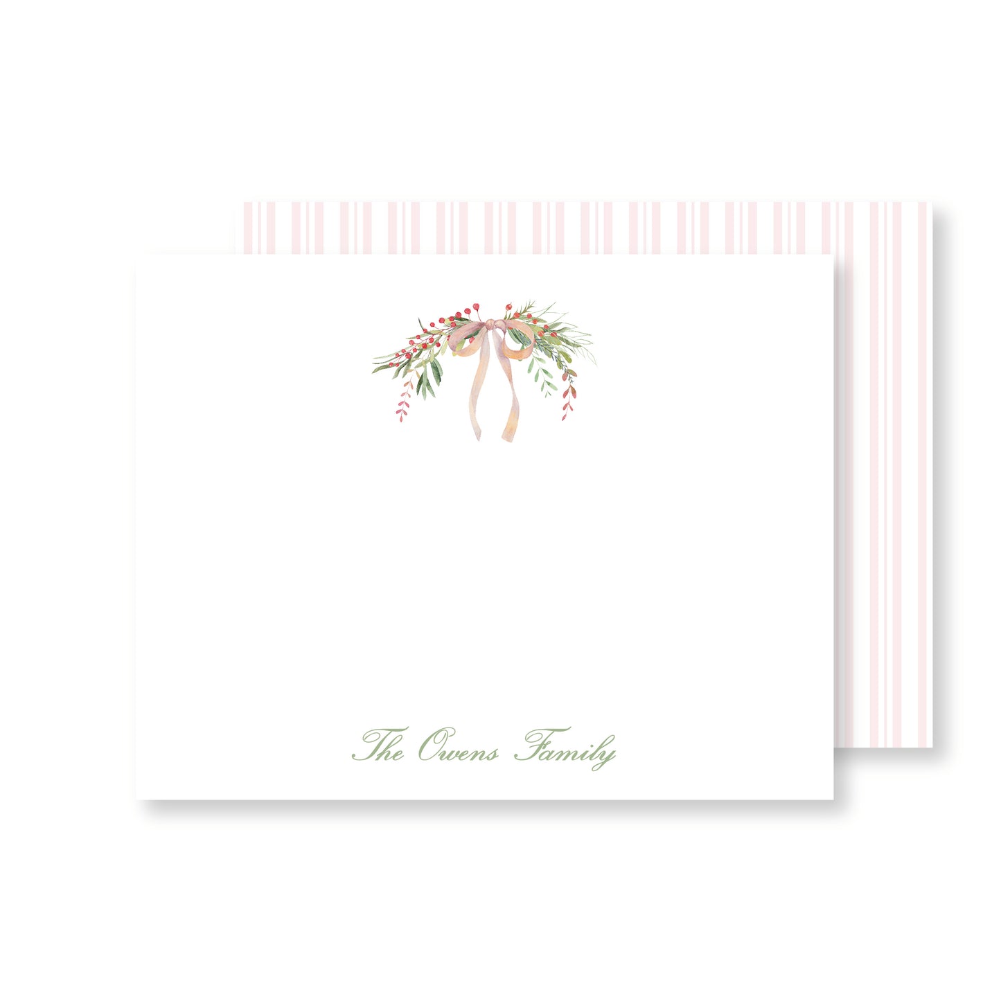 Pink Holly Stationery