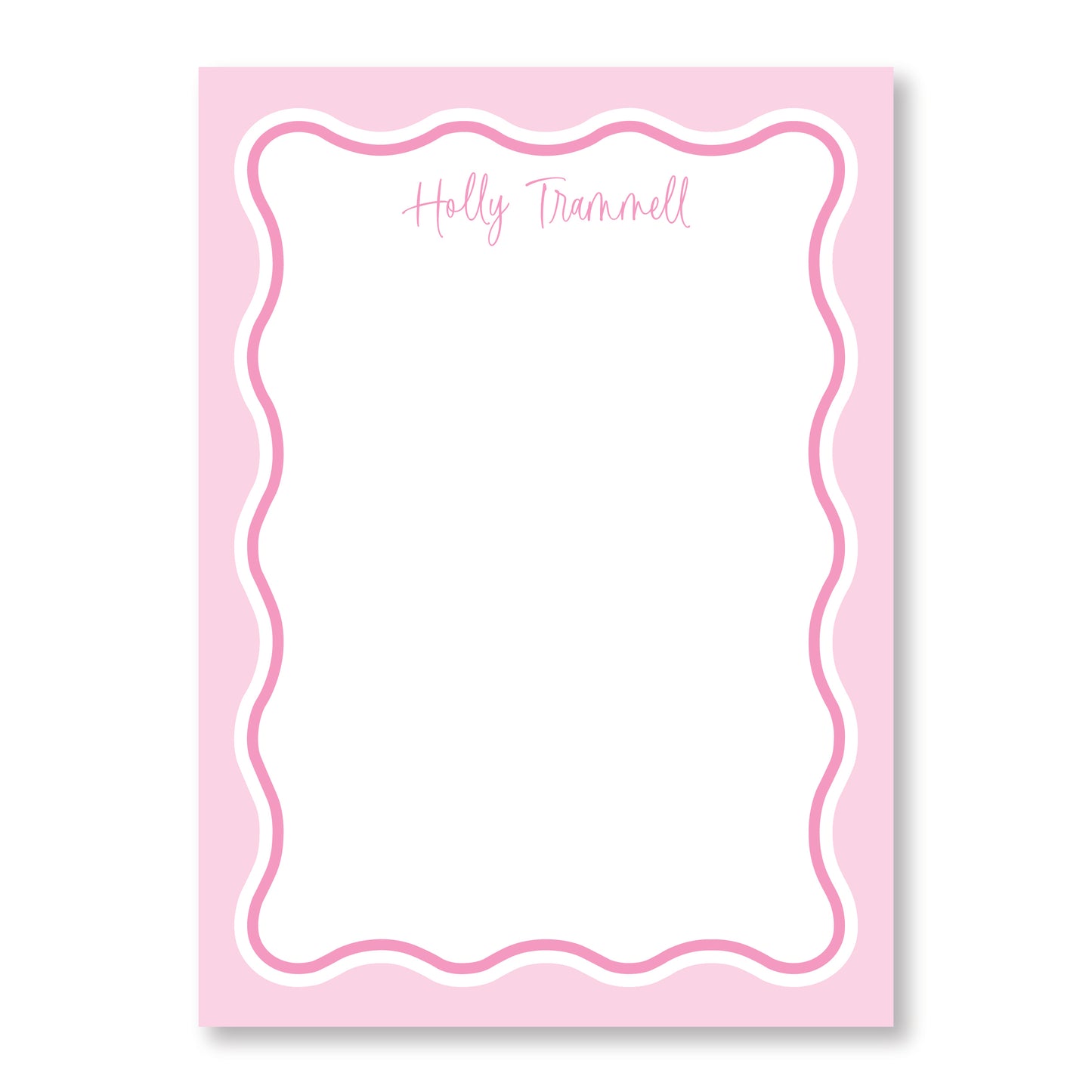 Pink Wavy Notepad