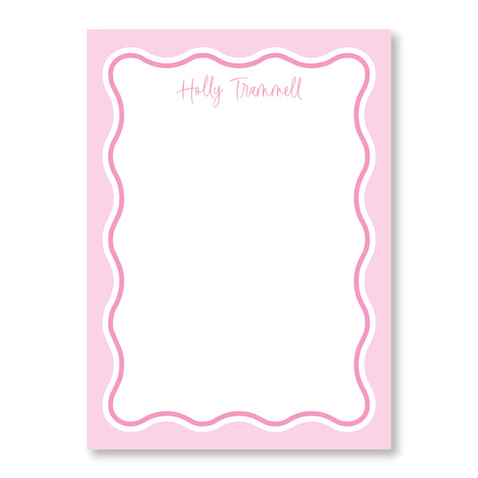 Pink Wavy Notepad