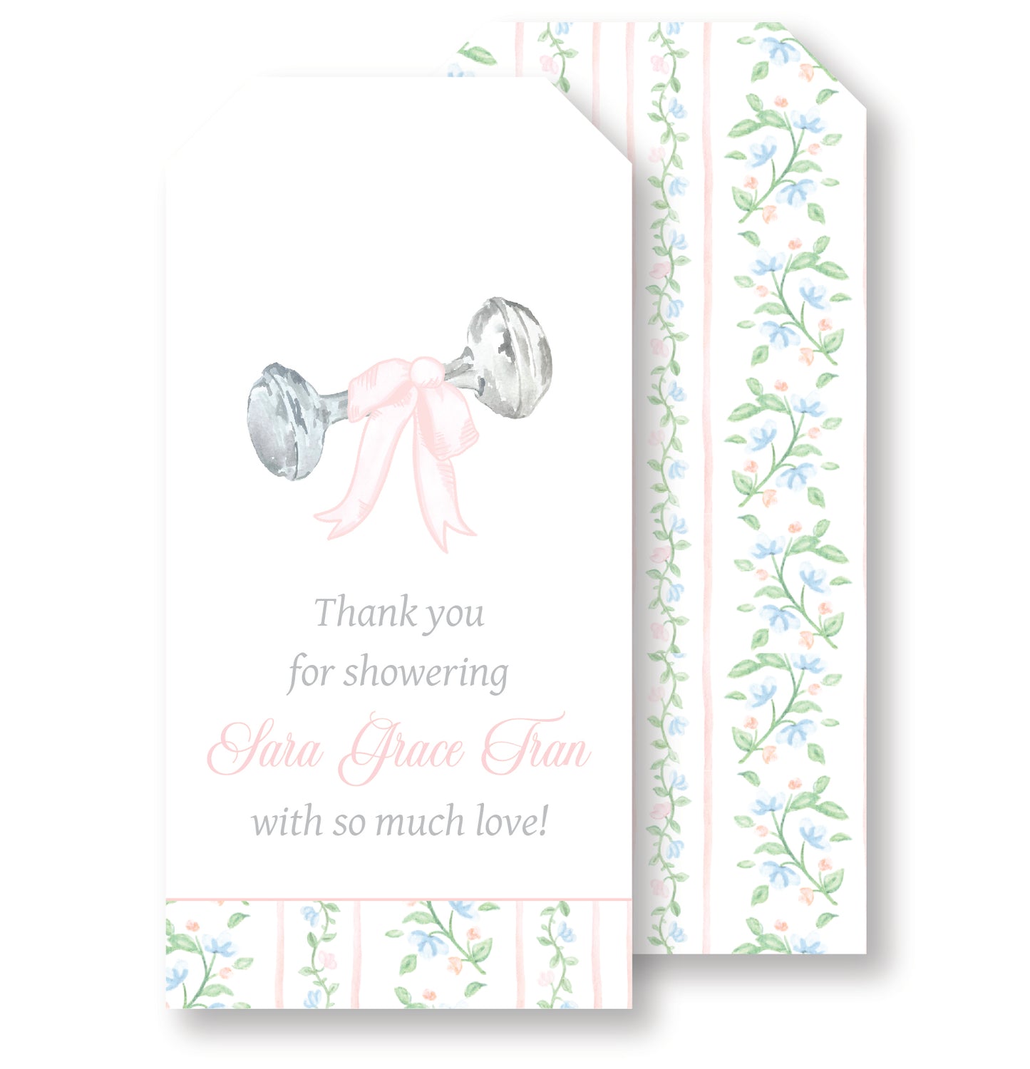 Baby Rattle Favor Tag