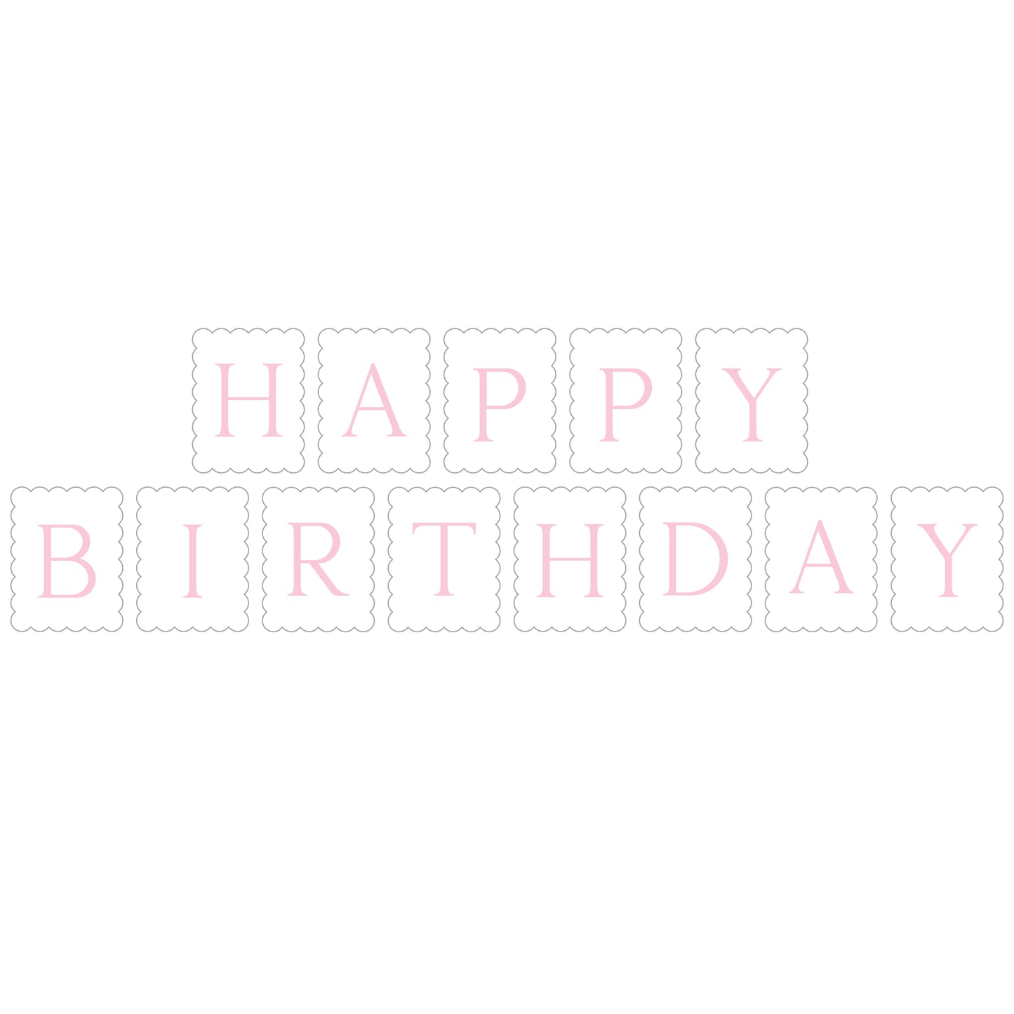 Happy Birthday Scalloped Banner