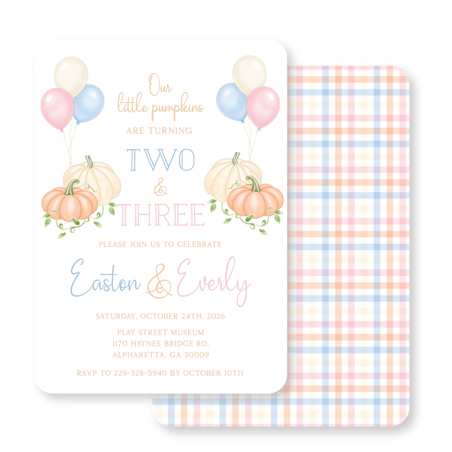 Little Pumpkins Birthday Invitation