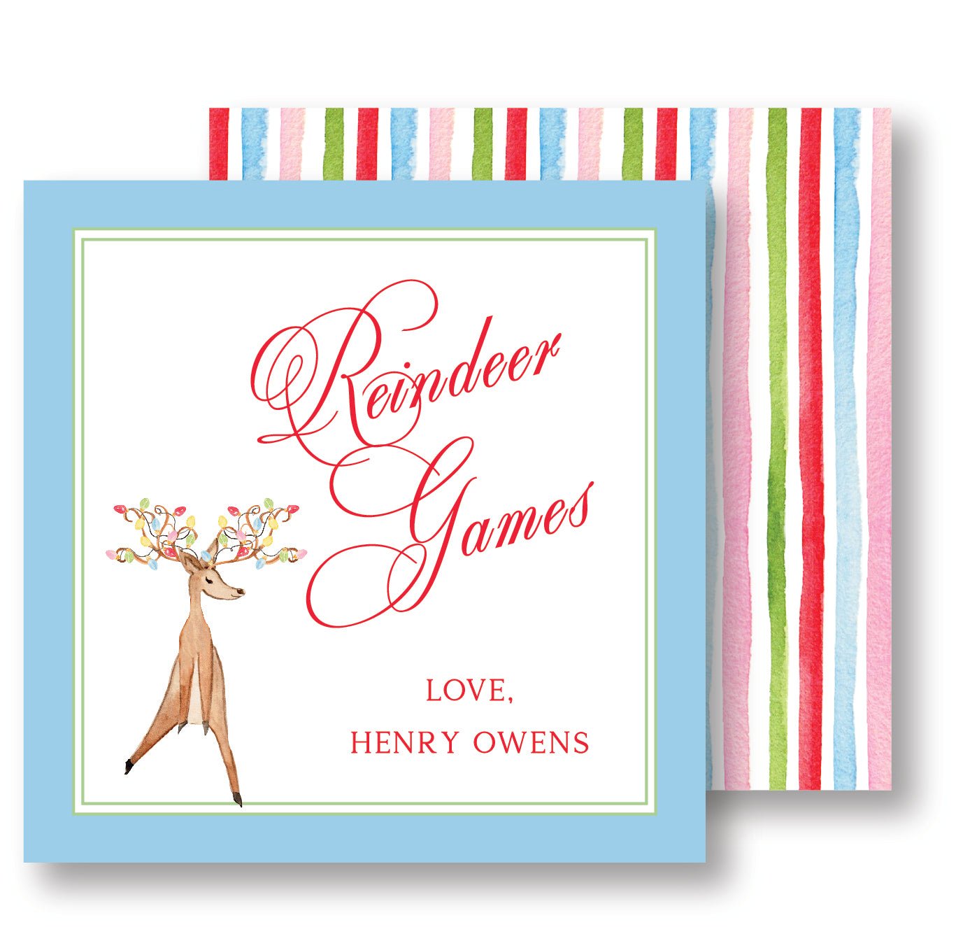Reindeer Games blue tag