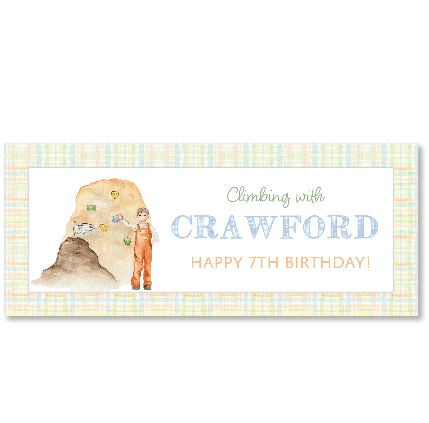 Rock Climbing Party Banner
