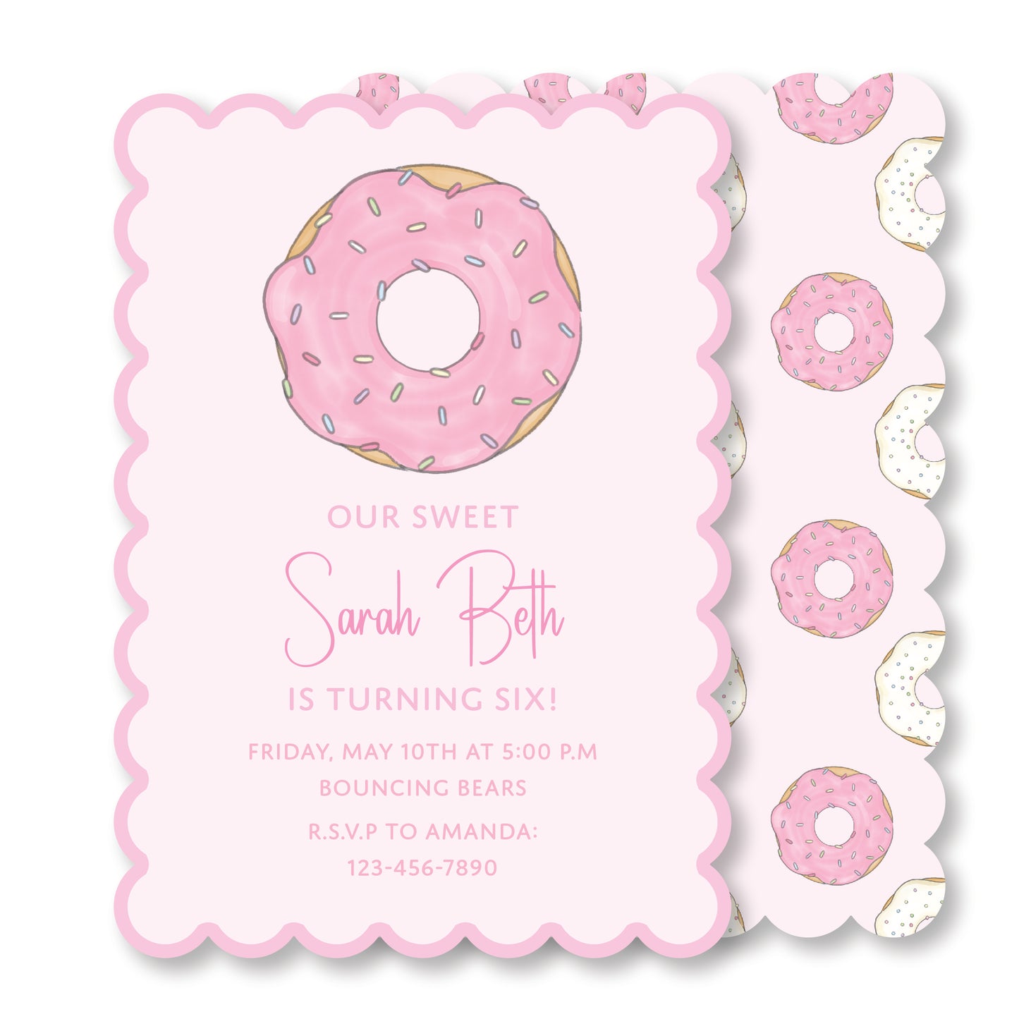 Scalloped Donut Invitation