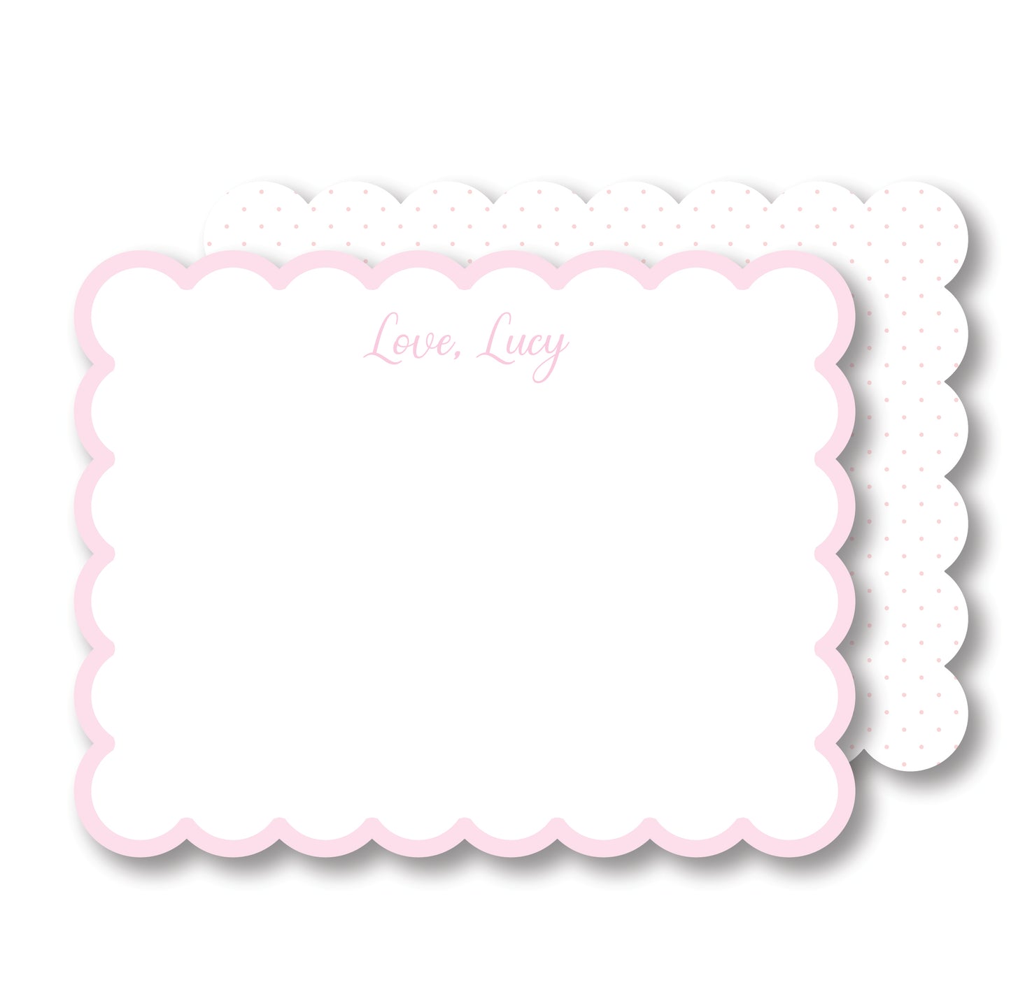 Scalloped Love Stationery