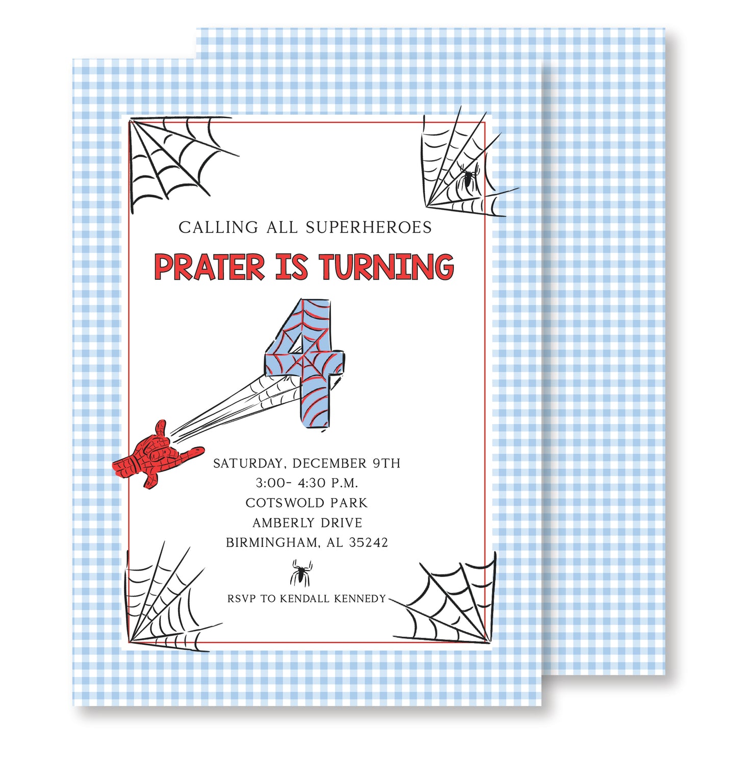 Spiderman Invite