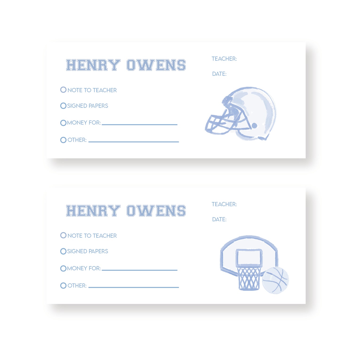 Sports School Envelope