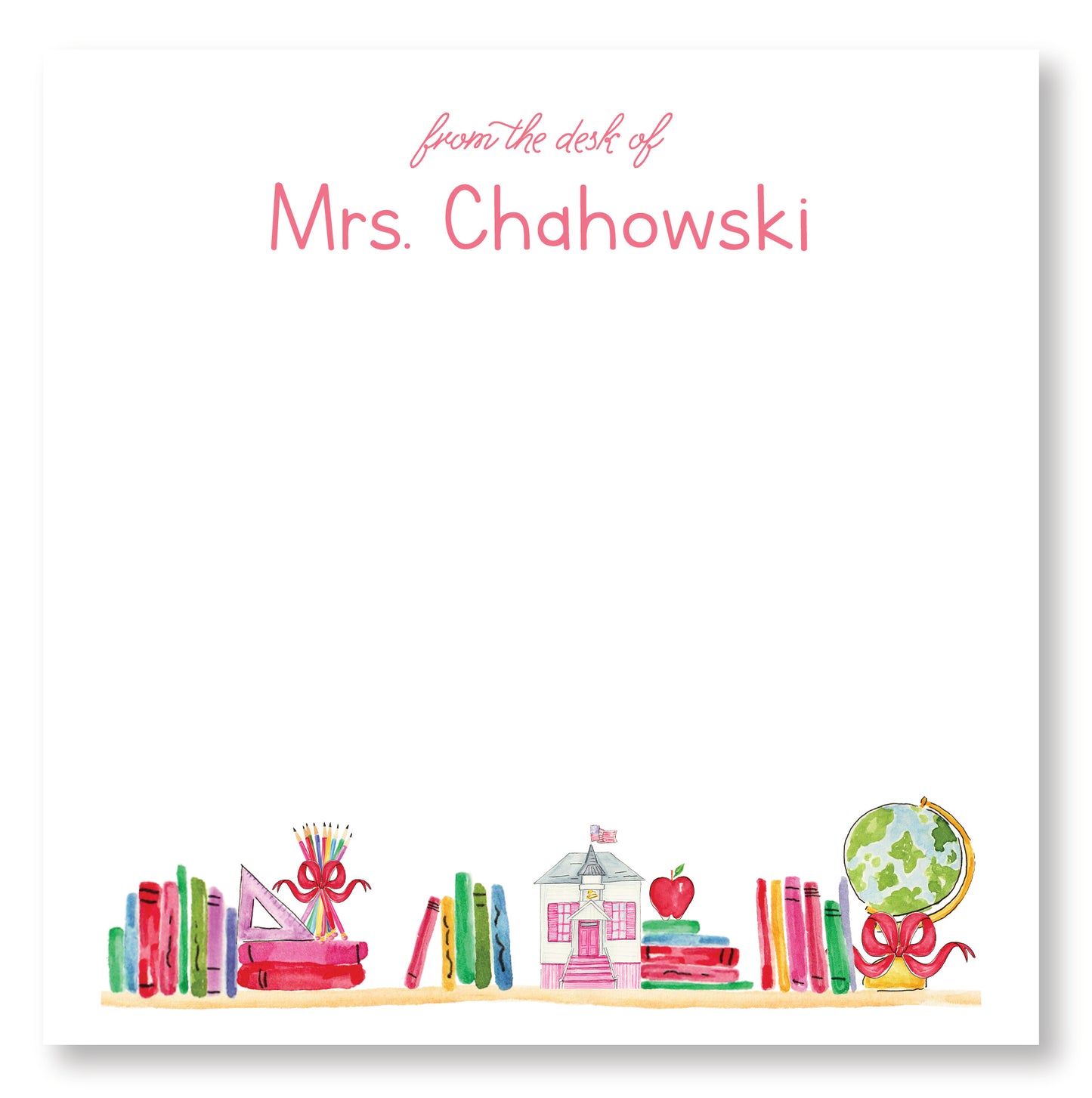 Teacher Shelf Square Notepad