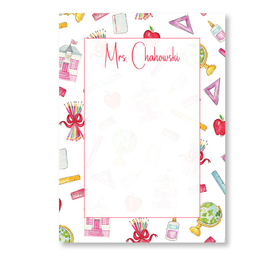 Teacher Toile Notepad