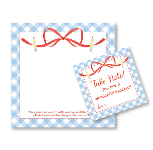 Teacher Verse Square Notepad