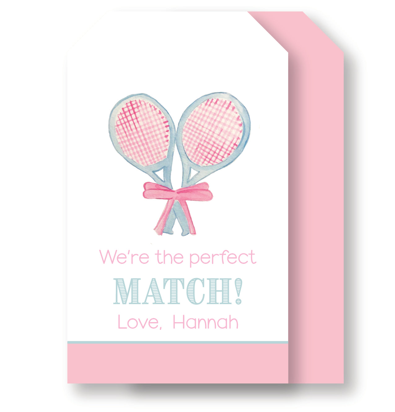 Tennis Valentine tag