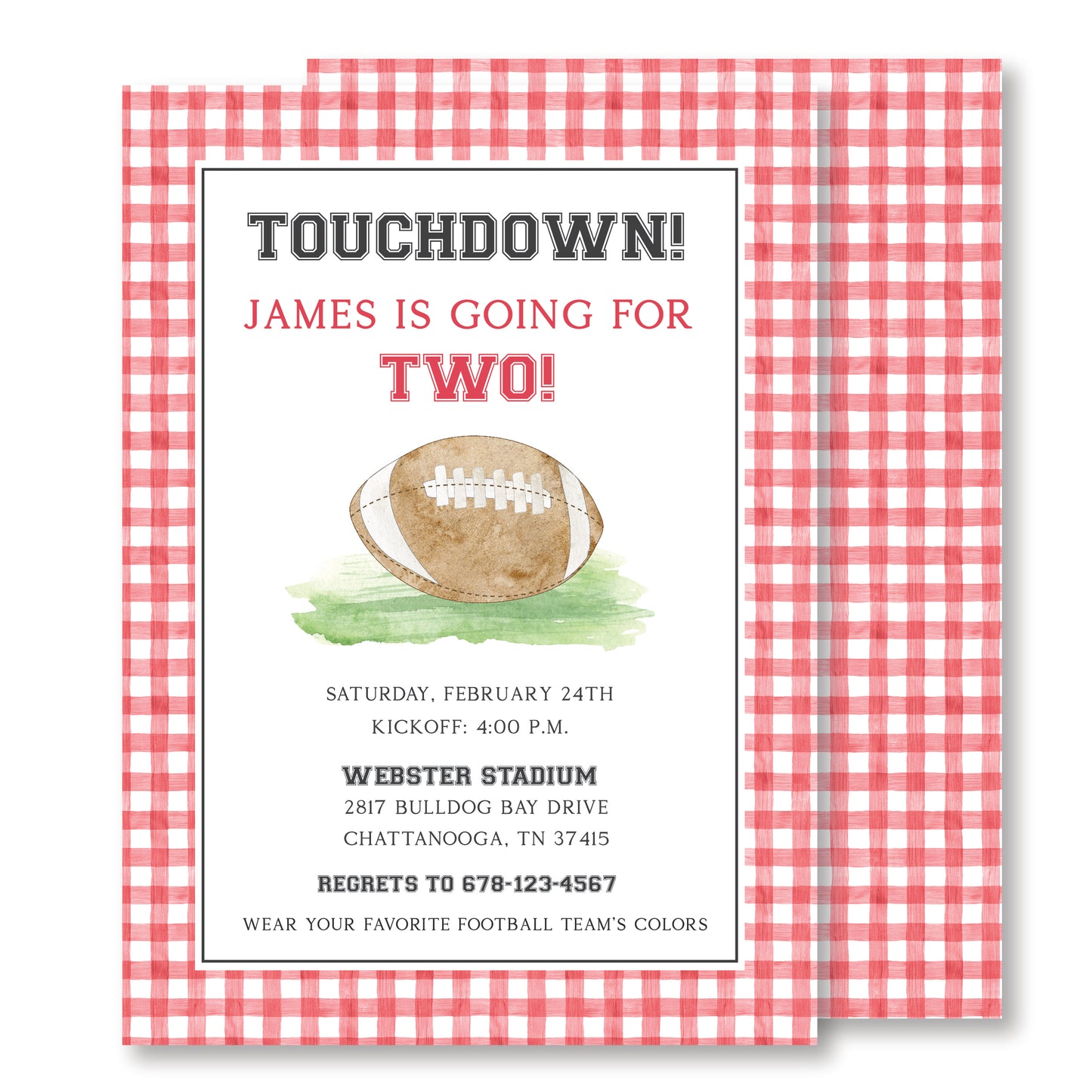 Football Invitation (First Year down)