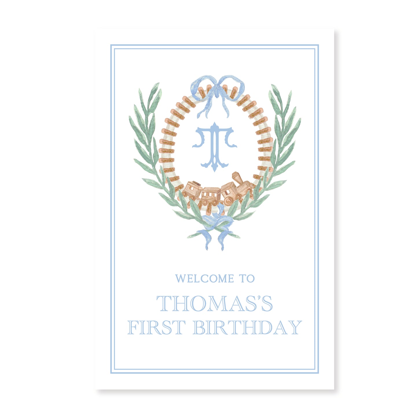 Train Crest Welcome Sign